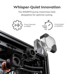 Система жидкостного охлаждения MONTECH HYPER FLOW SILENT 240 (W) Фото 7