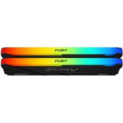 Модуль памяти для компьютера Kingston Fury (ex.HyperX) DDR4 32GB (2x16GB) 3200 MHz Beast RGB Black Фото 1