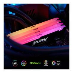 Модуль памяти для компьютера Kingston Fury (ex.HyperX) DDR4 32GB (2x16GB) 3200 MHz Beast RGB Black Фото 6