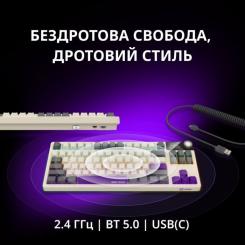 Клавиатура Lorgar KBP70TKLW Wireless TKL Mechanical Pro UA White Фото 2