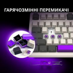 Клавиатура Lorgar KBP70TKLW Wireless TKL Mechanical Pro UA White Фото 4