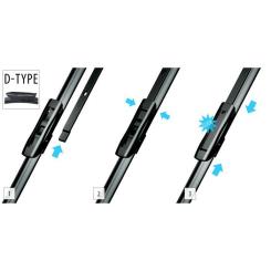 Щетка стеклоочистителя OXIMO 600+450мм Фото 2