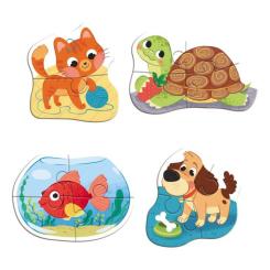Пазл DoDo 4 в 1 Baby puzzle. Домашние животные Фото 2