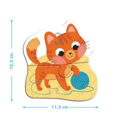 Пазл DoDo 4 в 1 Baby puzzle. Домашние животные Фото 4