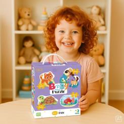 Пазл DoDo 4 в 1 Baby puzzle. Домашние животные Фото 5