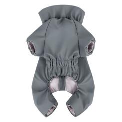 Дождевик для животных WAUDOG Clothes водонепроникний M47 сірий Фото 1