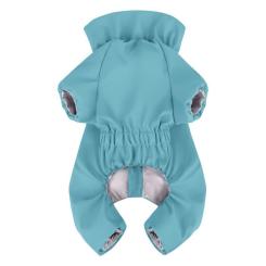Дождевик для животных WAUDOG Clothes водонепроницаемый S35 голубой Фото 1