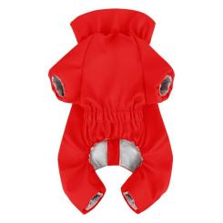 Дождевик для животных WAUDOG Clothes водонепроникний XS25 червоний Фото 1