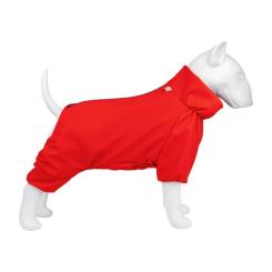 Дождевик для животных WAUDOG Clothes водонепроникний XS25 червоний Фото 2