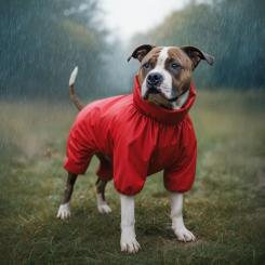 Дождевик для животных WAUDOG Clothes водонепроникний XS25 червоний Фото 3