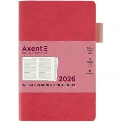 Еженедельник Axent датированный 2026 Partner Soft Muse 125х195, розов Фото 1