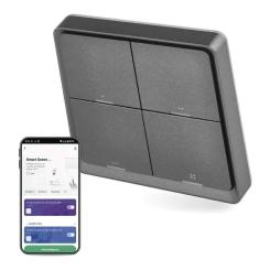 Умный выключатель EMOS H5016 4 buttons ZigBee 3.0 Black Фото 1