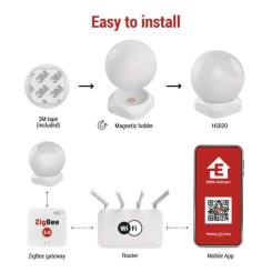 Датчик движения EMOS H5020 IP20 ZigBee Фото 9
