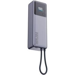 Батарея универсальная Xiaomi 10000mAh 165W Integrated Cable grey Фото 2