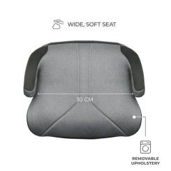 Автокресло Kinderkraft i-Boost 2 бустер Grey (KCIBOO02GRY0000) Фото 1