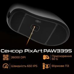 Мышка RAWM ER21 Wireless/Bluetooth Black Фото 1