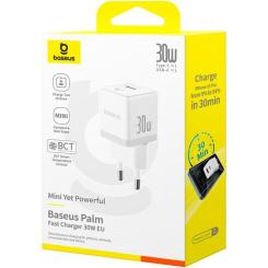 Зарядное устройство Baseus 1xUSB-C 30W + 1xUSB white Фото 6