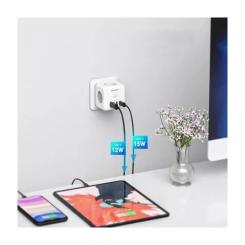 Зарядное устройство Essager 3xUSB + 1xUSB-C 7-in-1 white Фото 6