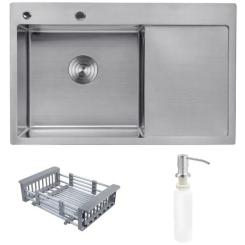 Мойка кухонная Kroner Geburstet-7849LHM Фото
