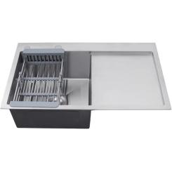 Мойка кухонная Kroner Geburstet-7849LHM Фото 6