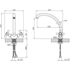 Смеситель Kroner Royce-C032 Фото 6