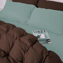 Постельное белье MirSon 006-003 Menthol/Brown Фланель 2x143x210 Сімейний Фото 4