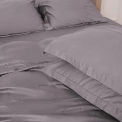 Постельное белье MirSon Tencel №06 Gray 2x160x220 Сімейний Євро Фото 2