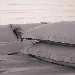 Постельное белье MirSon Tencel №06 Gray 2x160x220 Сімейний Євро Фото 3