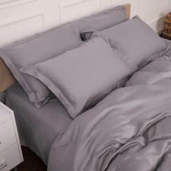 Постельное белье MirSon Tencel №06 Gray 2x160x220 Сімейний Євро Фото 5