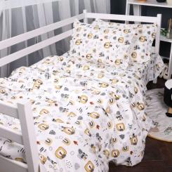 Постельное белье MirSon 014 Lion Фланель 143х210 полуторный Фото 2