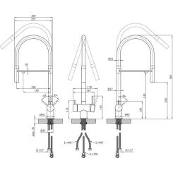 Смеситель Kroner Klassisch-ESG03815GRA Фото 8