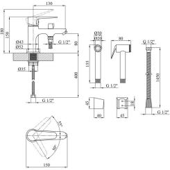 Смеситель Kroner Elbe-C015 Фото 7