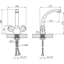 Смеситель Kroner Hamburg-C010 Фото 6