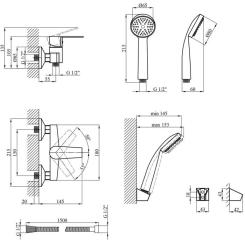 Душевой гарнитур Kroner Oker-C050 Фото 6