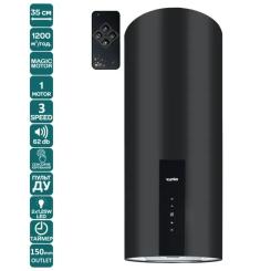 Вытяжка кухонная Ventolux ISOLA CILINDRO 35 BK (1200) TRC MM Фото 1