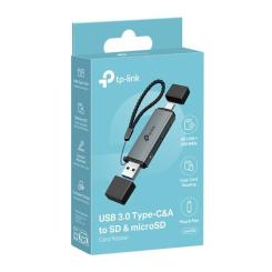 Считыватель флеш-карт TP-Link USB-C + USB 2.0 SD + TF silver Фото 2