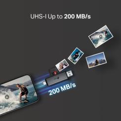 Считыватель флеш-карт TP-Link USB-C + USB 2.0 SD + TF silver Фото 5