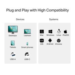 Считыватель флеш-карт TP-Link USB-C + USB 2.0 SD + TF silver Фото 8