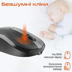 Мышка Meetion BTM185R Bluetooth/Wireless Black Фото 1