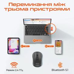 Мышка Meetion BTM185R Bluetooth/Wireless Black Фото 2
