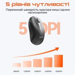 Мышка Meetion BTM185R Bluetooth/Wireless Black Фото 3