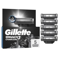 Сменные кассеты Gillette Mach3 Charcoal Деревне вугілля 5 шт. Фото