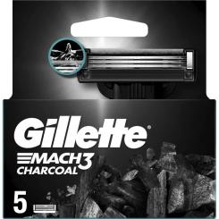 Сменные кассеты Gillette Mach3 Charcoal Деревне вугілля 5 шт. Фото 1