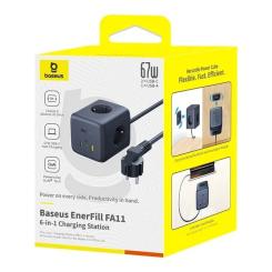 Сетевой фильтр питания Baseus EnerFill FA11 Cube Power Strip Фото 4