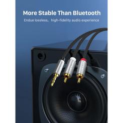 Кабель мультимедийный Cabletime 3.5mm M to 2xRCA M 3.0m Фото 6