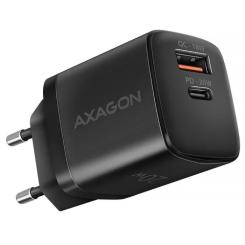 Зарядное устройство AXAGON 1xUSB QC3.0 + 1xUSB-C PD20W black Фото