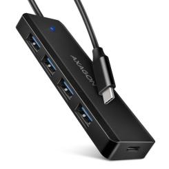 Концентратор AXAGON USB-C to 4xUSB 3.0 black Фото