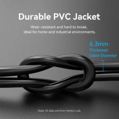 Патч-корд Vention 15м, S/FTP cat 8 RJ-45 black Фото 9