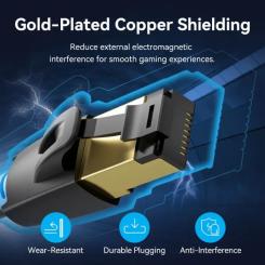 Патч-корд Vention 15м, S/FTP cat 8 RJ-45 black Фото 8