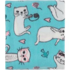 Плед Ardesto Fleece 100% поліестер, котики, блакитний 130х160 с Фото 2